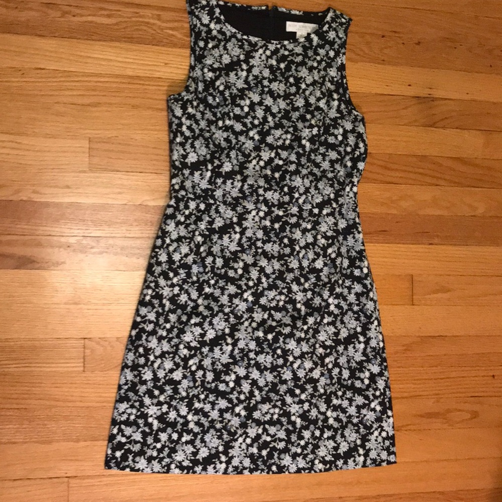 Black floral stretchy dress